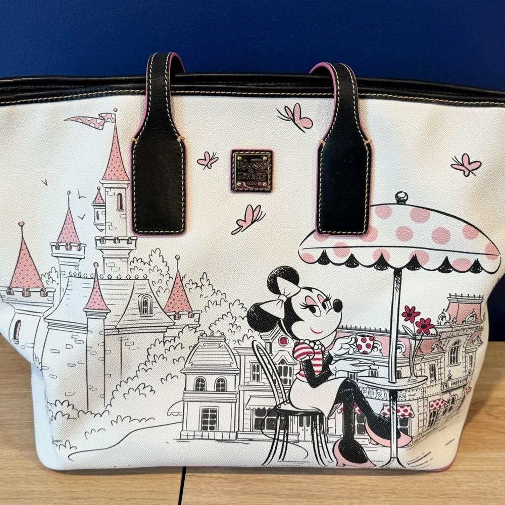 Dooney & Bourke Disney Minnie Mouse Paris Café Tote Rare